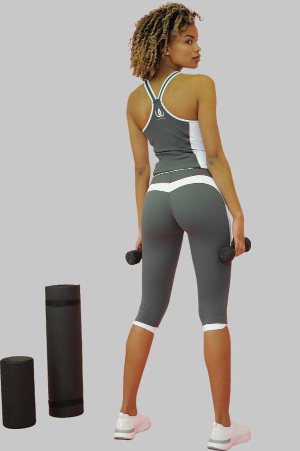 Slimline Capri Leggings Dunkelgrau